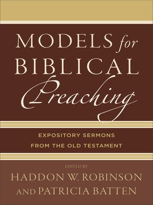 cover image of Models for Biblical Preaching